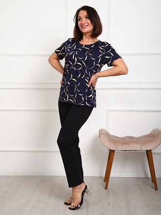 Женская футболка Оранжерея / Темно-синий