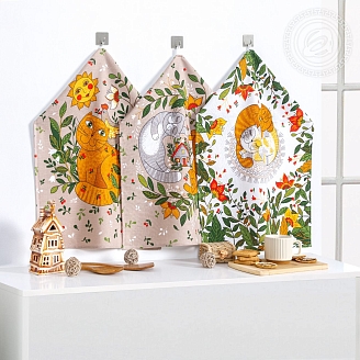 Набор полотенец рогожка / Мурлыка