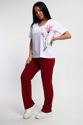 Женский костюм 74724 / бордовый