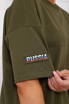 Женская футболка 84305 / хаки