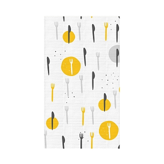 Набор вафельных полотенец "Самойловский Текстиль" Посуда / 3 шт.