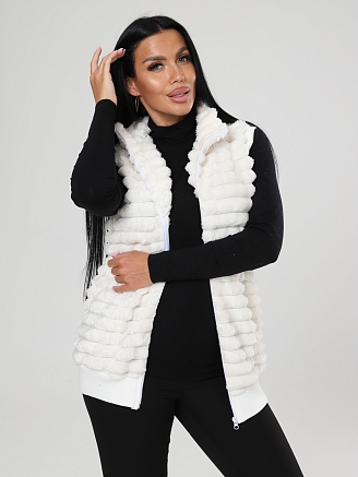 Женский жилет велсофт ЖВ-427 / Молоко