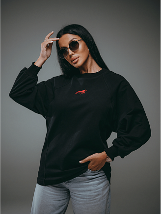 Женский свитшот Символ / Черный