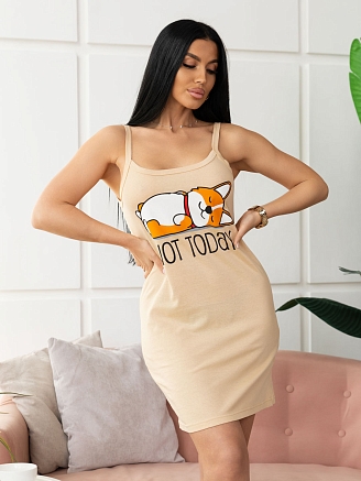 Женская ночная сорочка мод.1815/9 / Бежевый