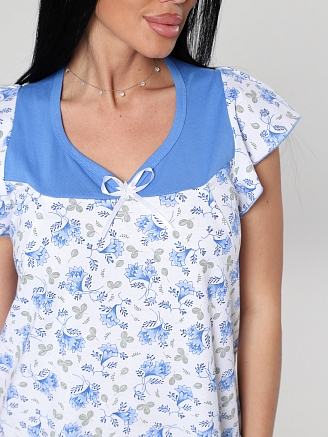 Женская ночная сорочка М-003 / Голубой