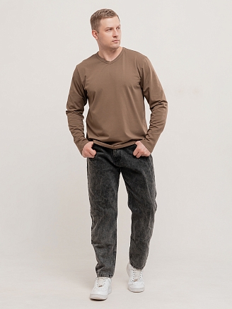 Мужской лонгслив "Вольт" / Темный Хаки арт.мк1283тх