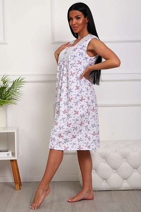 Женская сорочка 29530 / синие цветы