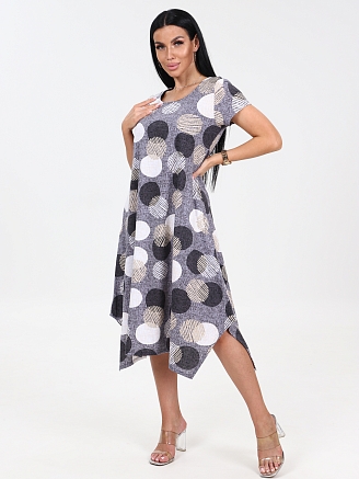 Женское платье Волна ПлК-458 / Шары на капучино