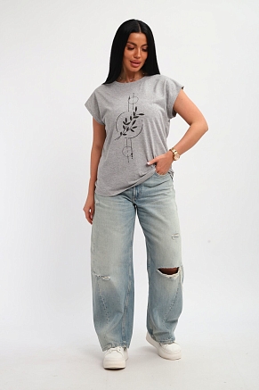 Женская футболка 85671 / серый