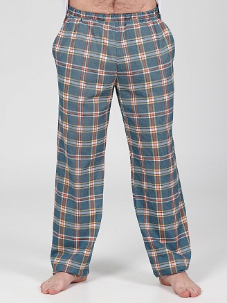 Мужские брюки БК-1439 / Оранжевая клетка