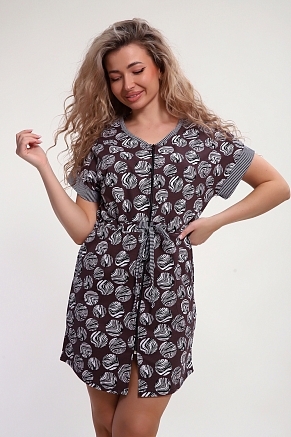 Женский халат 37008 / коричневый