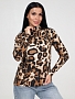 Женская водолазка ВВ-2376 / Леопард коричневый
