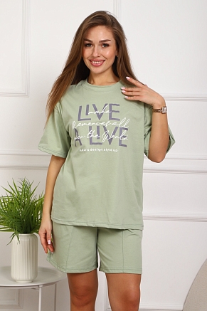 Женский костюм 20524 / оливковый