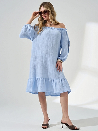 Женское платье "Романтика" 2474-Мус / Голубой