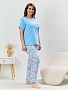 Женская пижама Узор-2 П-502 / голубой