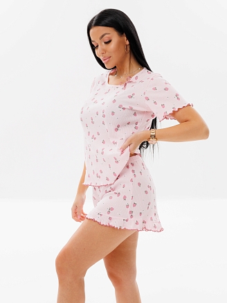 Женская пижама П-97(Каш) / Розовый (клубника)