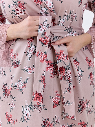 Женский халат Айрис-3 Х-769 / пудровый