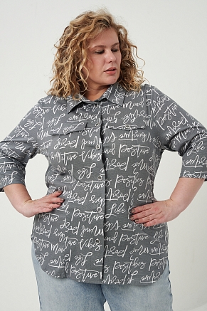 Женская рубашка 83605 / серый