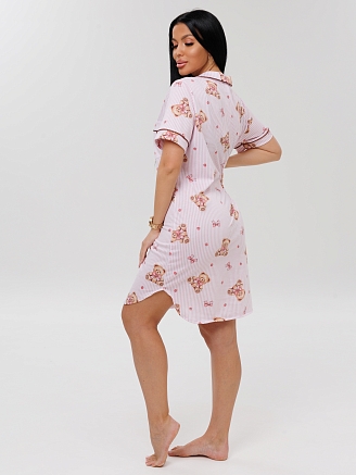 Женский халат Х-181(К) / Розовый (медвежата)