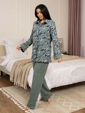 Женская пижама мод.2093 / Зеленый