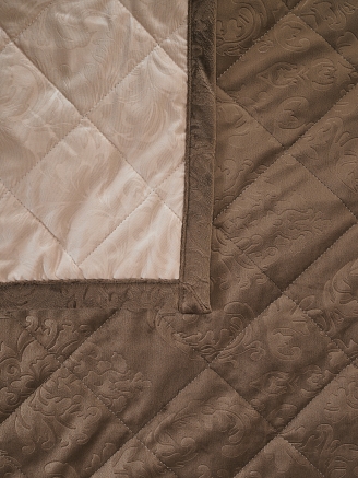 Набор покрывало и чехлы на подушку Кристалл / Коричневый