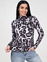 Женская водолазка ВВ-2376 / Леопард серый
