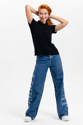 Женская футболка 14402 поло / черный