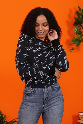 Женский свитшот 15360 / черный