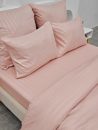 Пододеяльник микрофибра страйп / Пудра