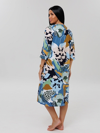 Женский халат Х-74(К) / Горчичный (узоры)