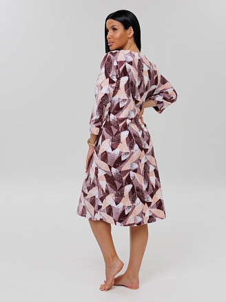 Женский халат Х-80(В) / Капучино (узоры)