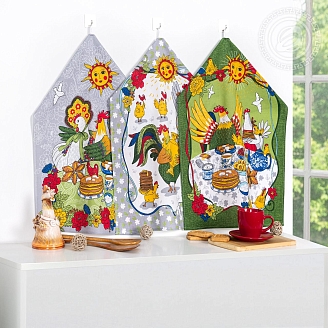 Набор полотенец рогожка / Угощение