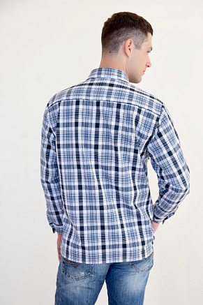 Рубашка мужская шотландка Премиум Ч Арт. 7521