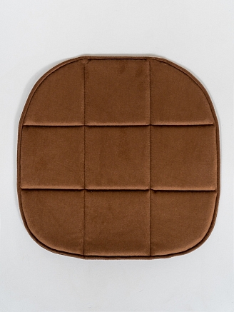 Подушка на стул с закругленными краями / Шоколад