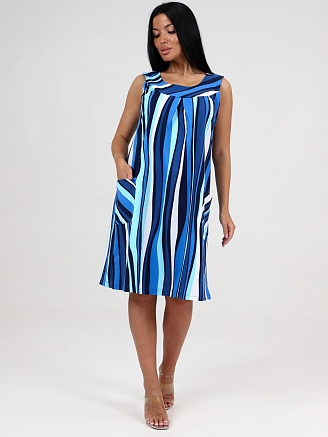 Женский сарафан Вертикаль СК-418 / Голубая волна