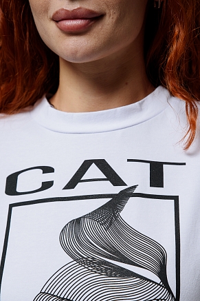 Женская футболка 8506/1 / белый+CAT