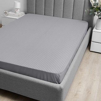 Простыня "Волшебная Ночь" на резинке 140x200 / Gray Cloud