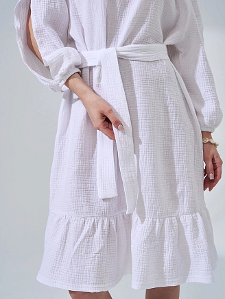 Женское платье "Романтика" 2474-Мус / Белый