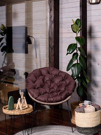 Круглая подушка для подвесных качелей/кресла РО80 / Шоколад