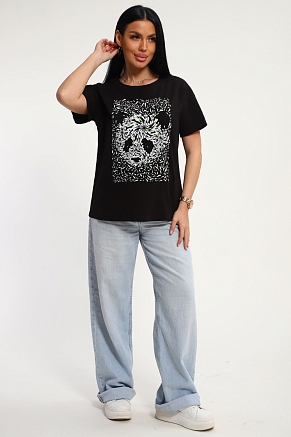 Женская футболка 85651 / черный