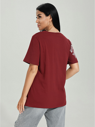 Женская футболка Лирика / Бордо