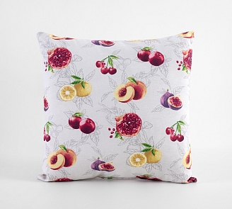 Подушка декоративная рогожка / Спелые фрукты 1