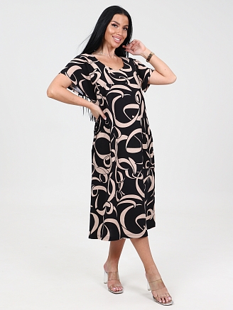 Женское платье Ассоль-2 ПлК-1509 / Бежевые ленты