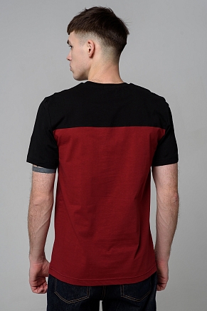 Мужская футболка 14482 / бордо+черный