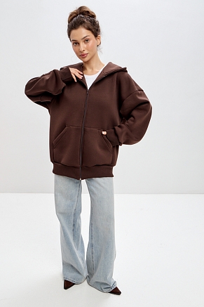 Женская толстовка Сова / Шоколад