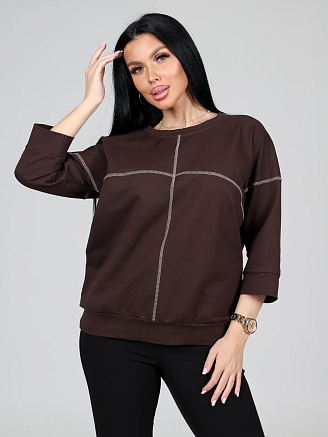 Женский свитшот Николет / коричневый