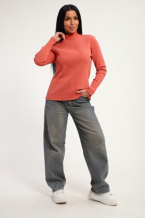 Женская водолазка 74721 / терракотовый