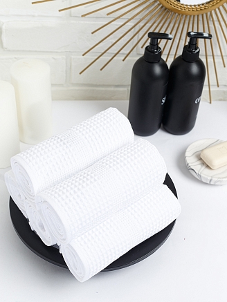 Полотенце вафельное г/к Узбекистан 260 гр/м2 / 024-белый