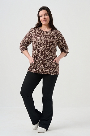 Женская блузка 21621 / коричневый