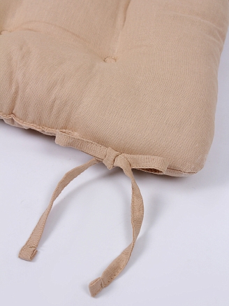 Комплект подушек на стул с завязками (бязь) 2 шт. / Бежевый